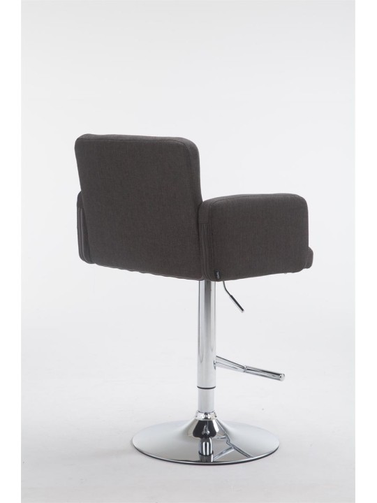 Taburete de bar Los Angeles tela C, gris oscuro