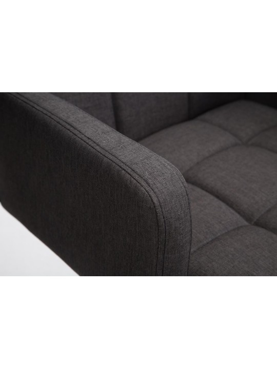 Taburete de bar Los Angeles tela C, gris oscuro