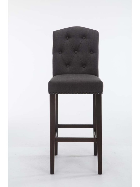 Taburete de bar Louise tela antigua, gris oscuro
