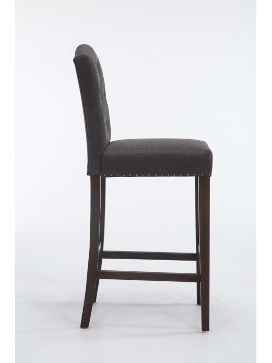 Taburete de bar Louise tela antigua, gris oscuro
