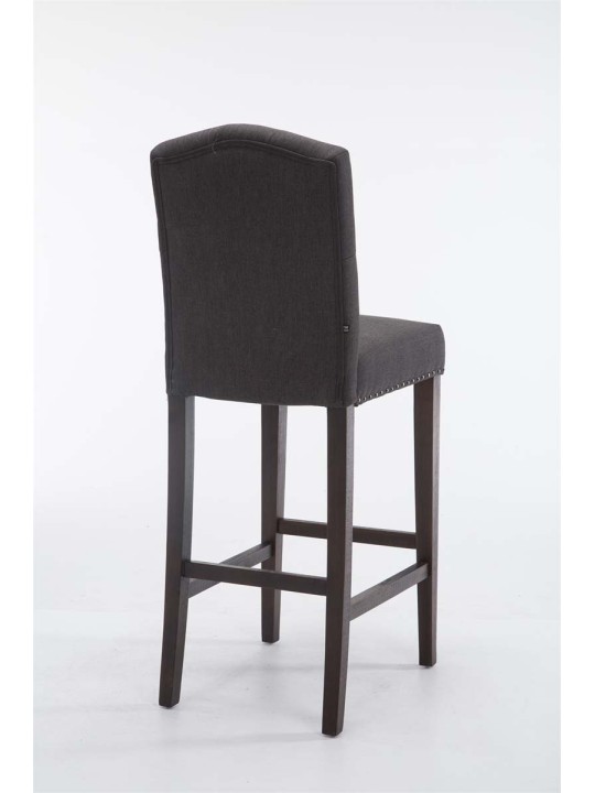 Taburete de bar Louise tela antigua, gris oscuro