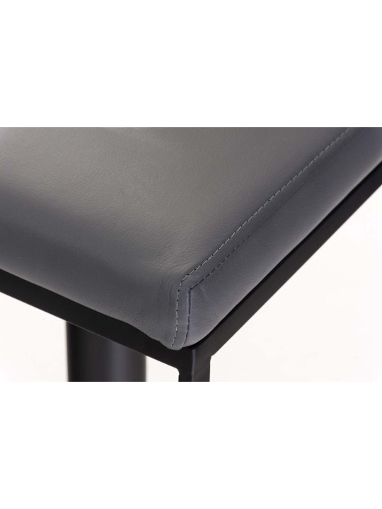 Taburete de bar Panama B piel sintética, gris