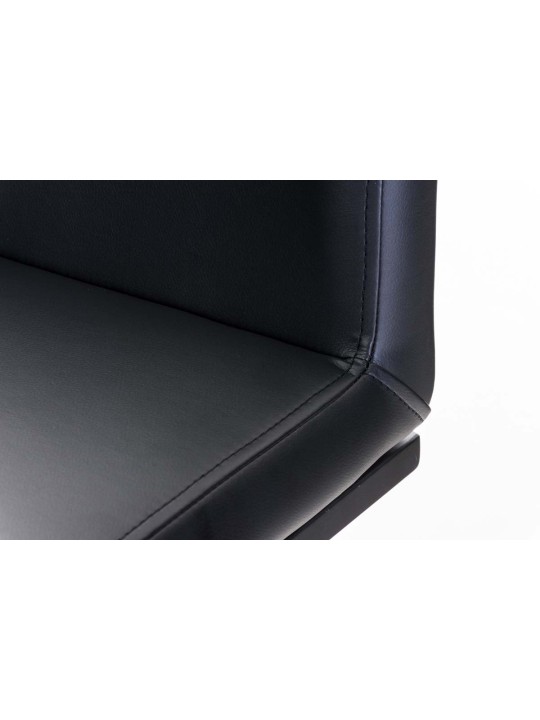 Taburete de bar Panama B piel sintética, negro