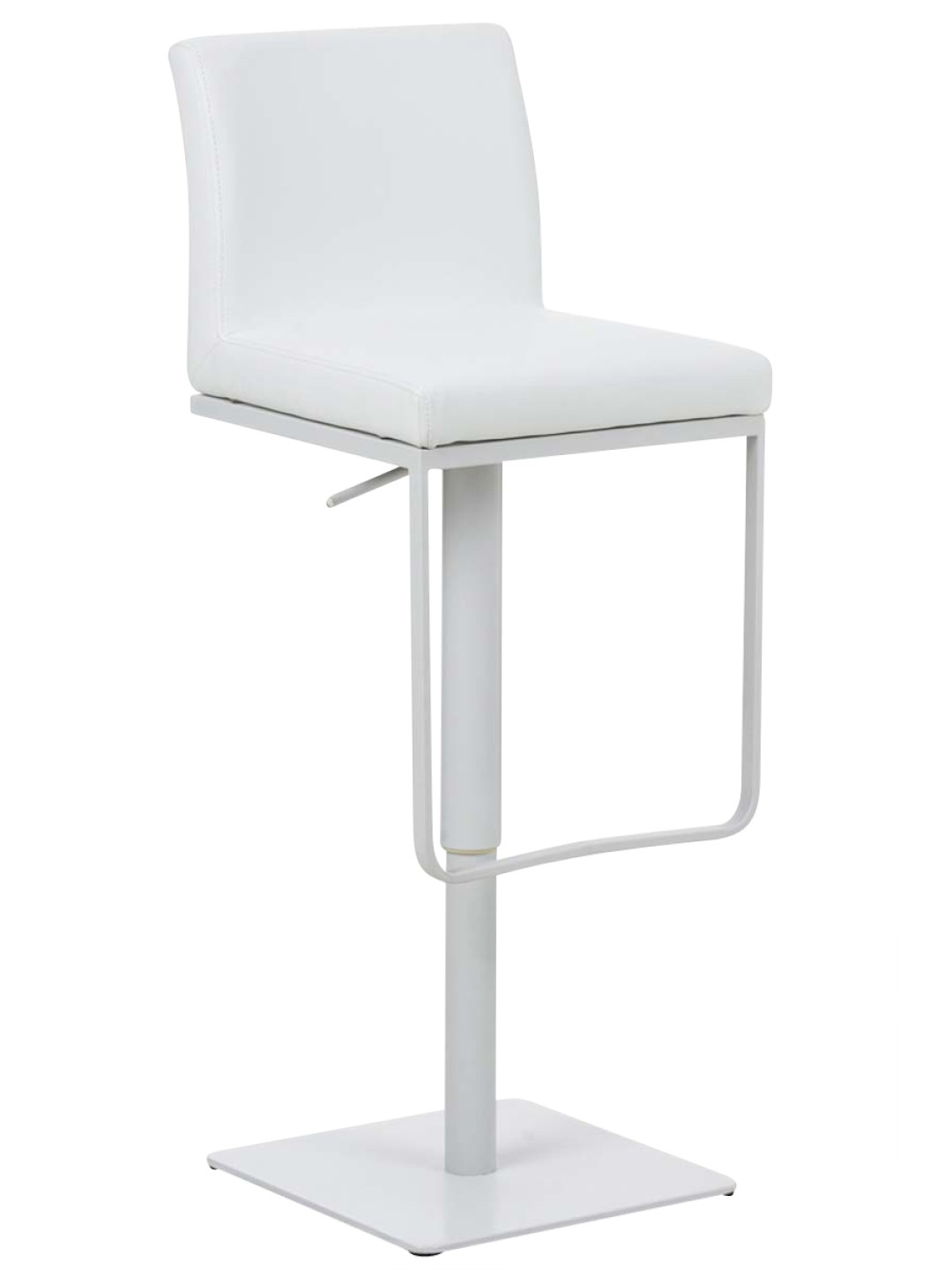 Taburete de bar Panama W piel sintética, blanco