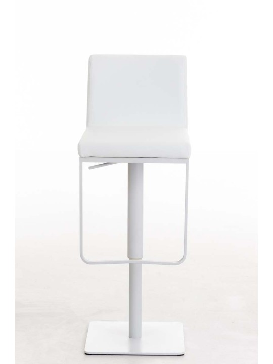 Taburete de bar Panama W piel sintética, blanco