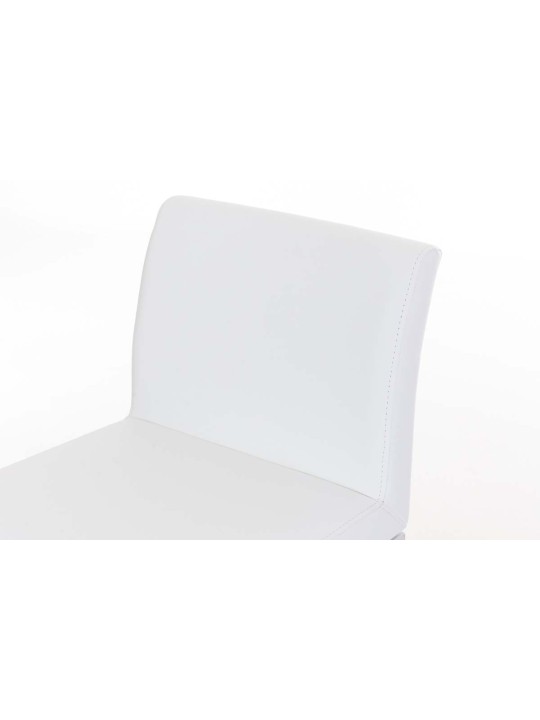 Taburete de bar Panama W piel sintética, blanco