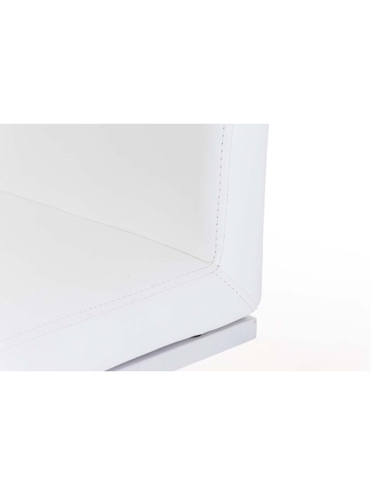 Taburete de bar Panama W piel sintética, blanco