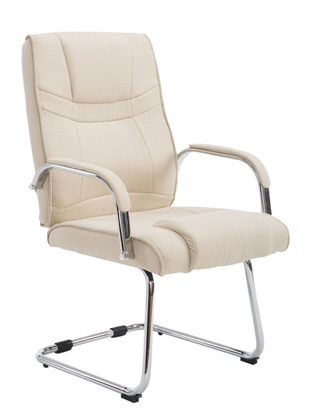 Silla de visita tela Attila, crema