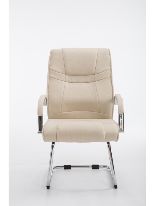 Silla de visita tela Attila, crema