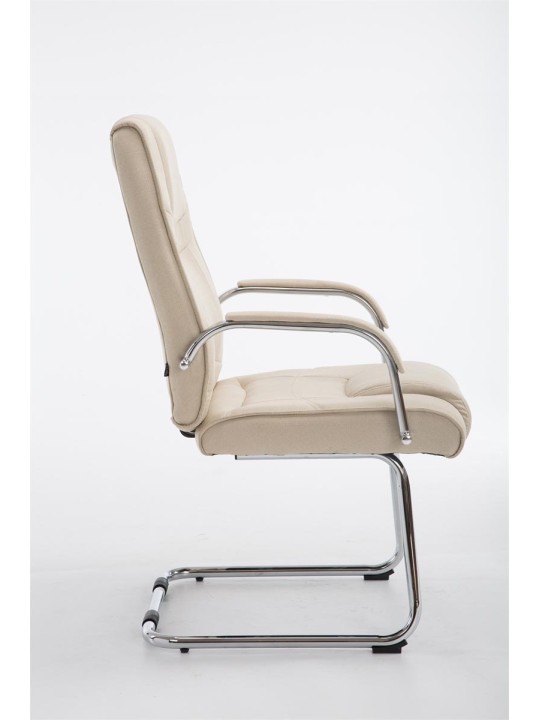 Silla de visita tela Attila, crema