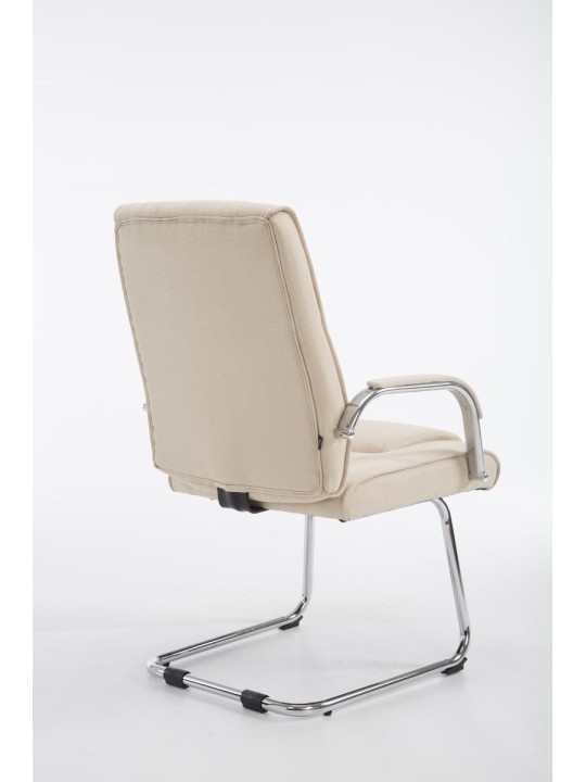 Silla de visita tela Attila, crema