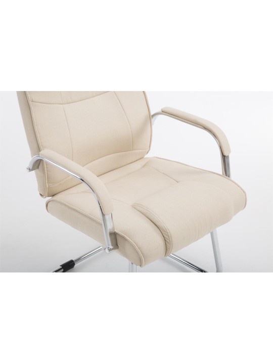 Silla de visita tela Attila, crema
