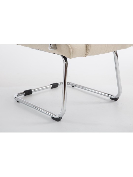 Silla de visita tela Attila, crema