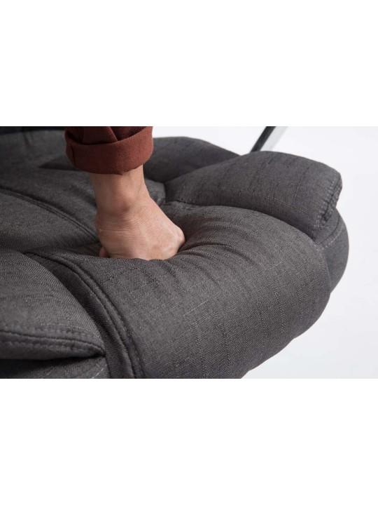 Silla de oficina BIG Xanthos tela V2, gris oscuro