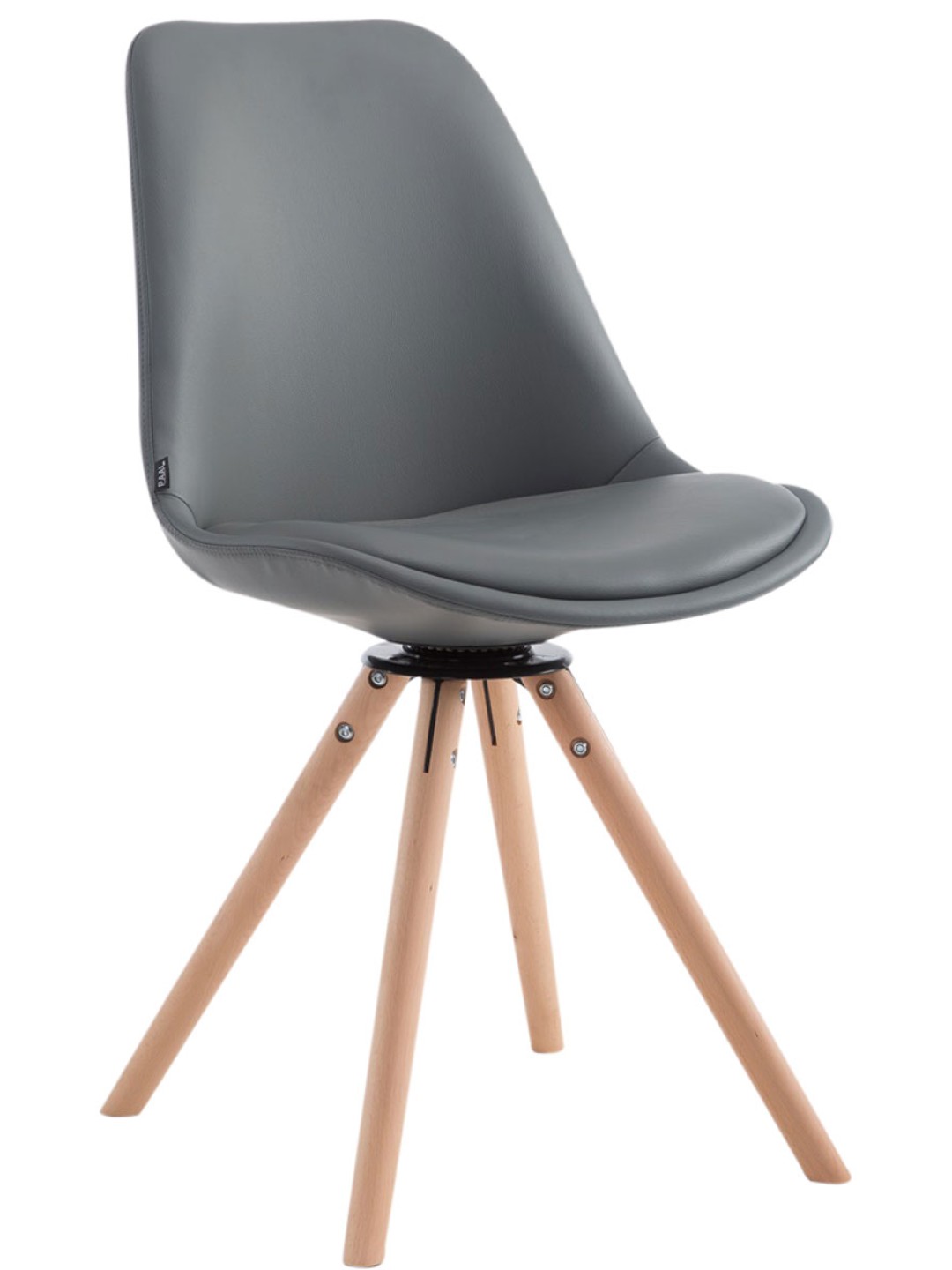 Silla de visita Calais giratoria Natura redonda, gris