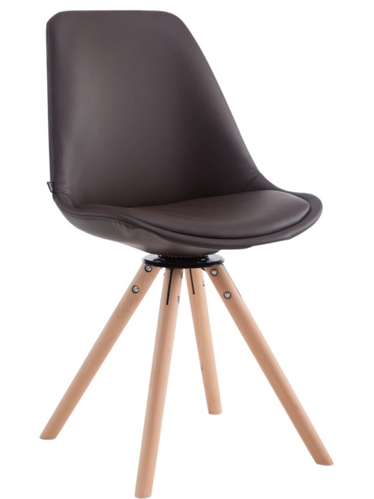 Silla de visita Calais giratoria Natura redonda, marrón Silla de visita Calais giratoria Natura redonda, marrón