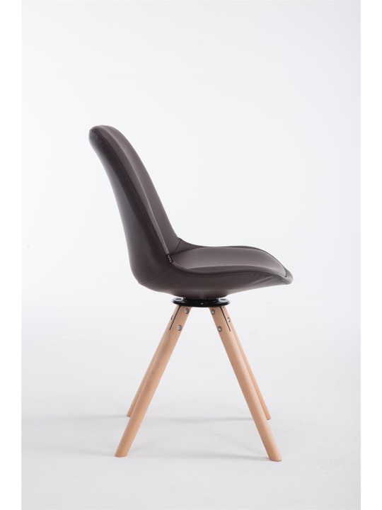 Silla de visita Calais giratoria Natura redonda, marrón Silla de visita Calais giratoria Natura redonda, marrón