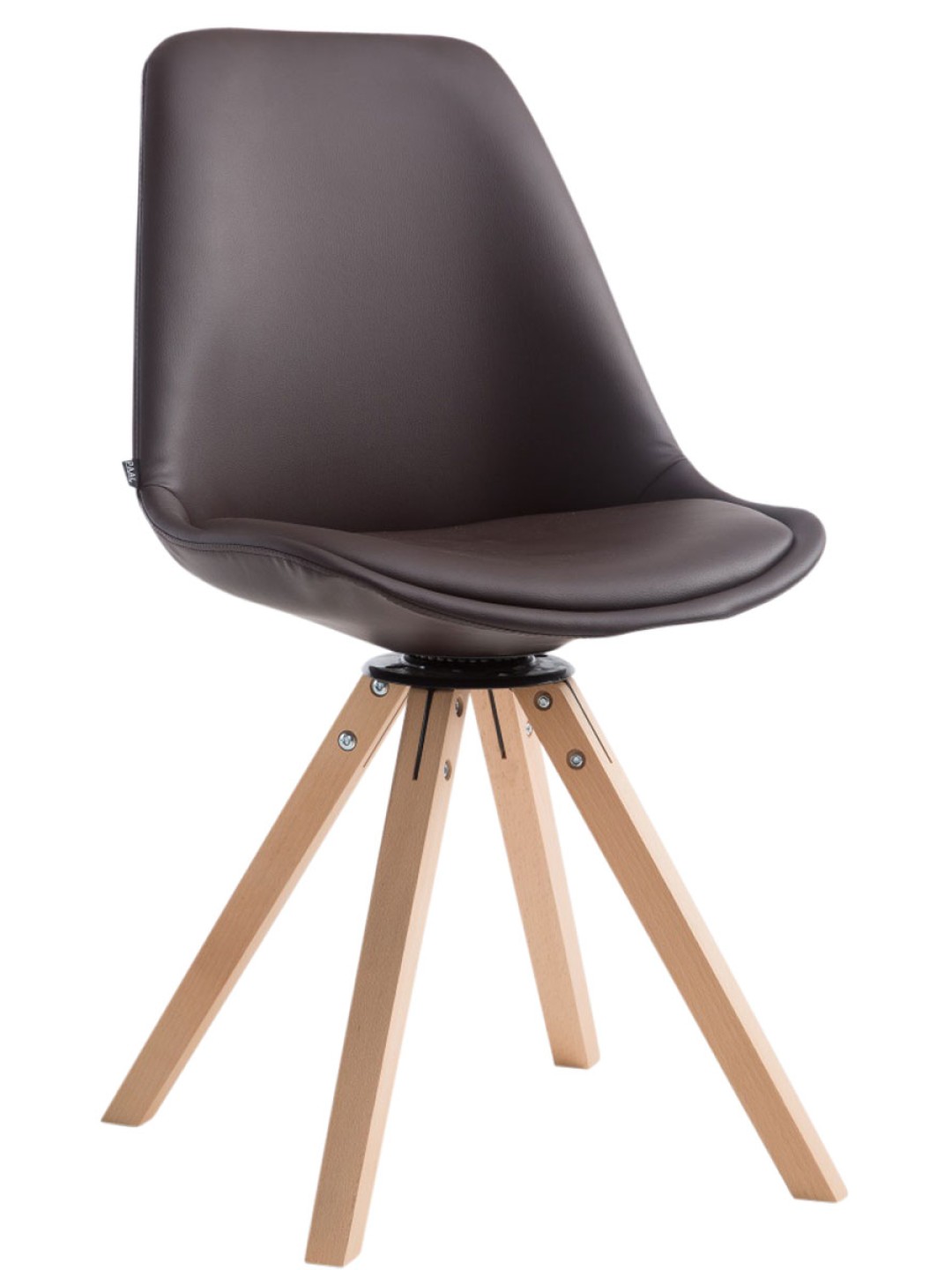 Silla de visita Calais giratoria Natura Square, marrón