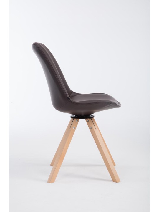 Silla de visita Calais giratoria Natura Square, marrón