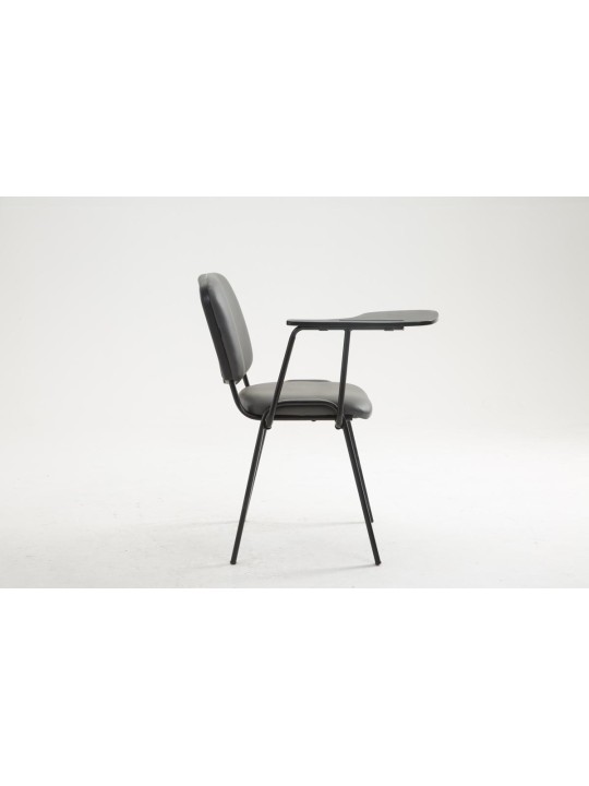 Silla Ken con mesa plegable símil piel, gris Silla Ken con mesa plegable símil piel, gris