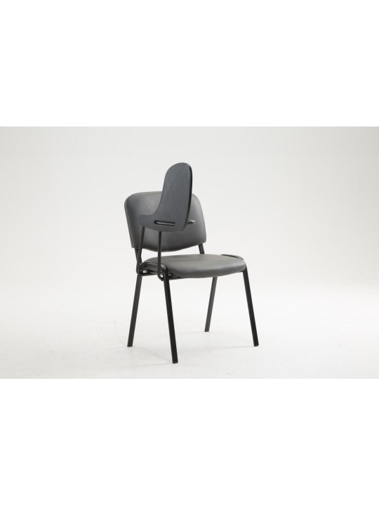 Silla Ken con mesa plegable símil piel, gris Silla Ken con mesa plegable símil piel, gris