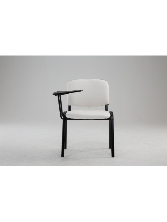 Silla Ken con mesa plegable símil piel, blanco Silla Ken con mesa plegable símil piel, blanco