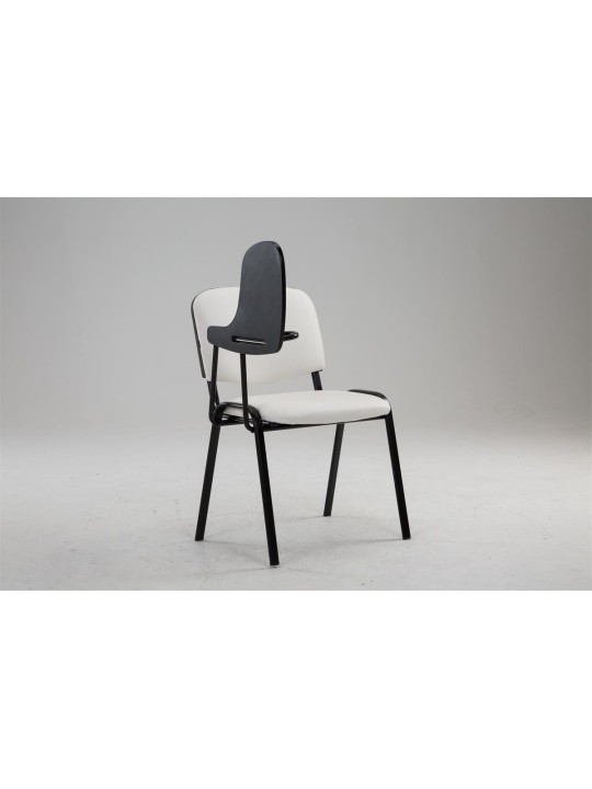 Silla Ken con mesa plegable símil piel, blanco Silla Ken con mesa plegable símil piel, blanco