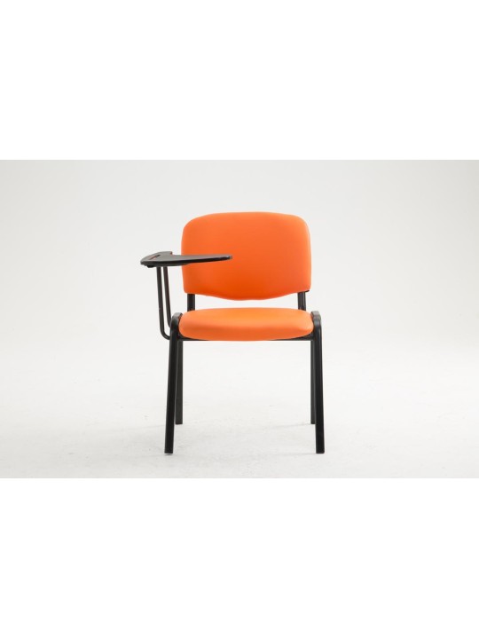 Silla Ken con mesa plegable símil piel, naranja Silla Ken con mesa plegable símil piel, naranja