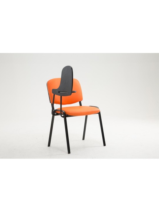 Silla Ken con mesa plegable símil piel, naranja Silla Ken con mesa plegable símil piel, naranja