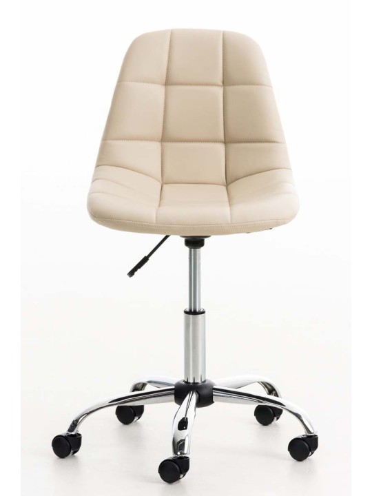 Silla de oficina Emil de piel sintética, crema Silla de oficina Emil de piel sintética, crema