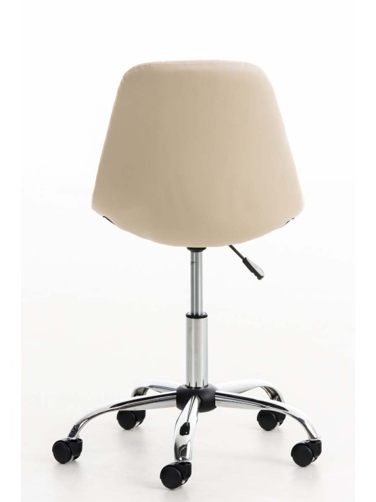 Silla de oficina Emil de piel sintética, crema Silla de oficina Emil de piel sintética, crema