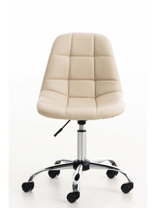 Silla de oficina Emil de piel sintética, crema Silla de oficina Emil de piel sintética, crema