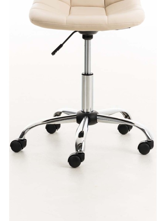 Silla de oficina Emil de piel sintética, crema Silla de oficina Emil de piel sintética, crema