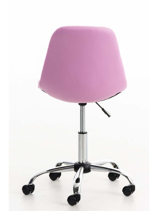 Silla de oficina Emil de piel sintética, rosa