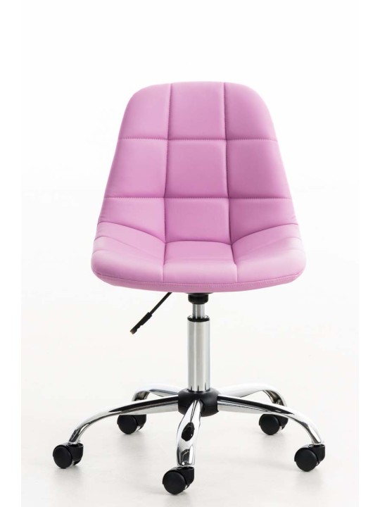 Silla de oficina Emil de piel sintética, rosa