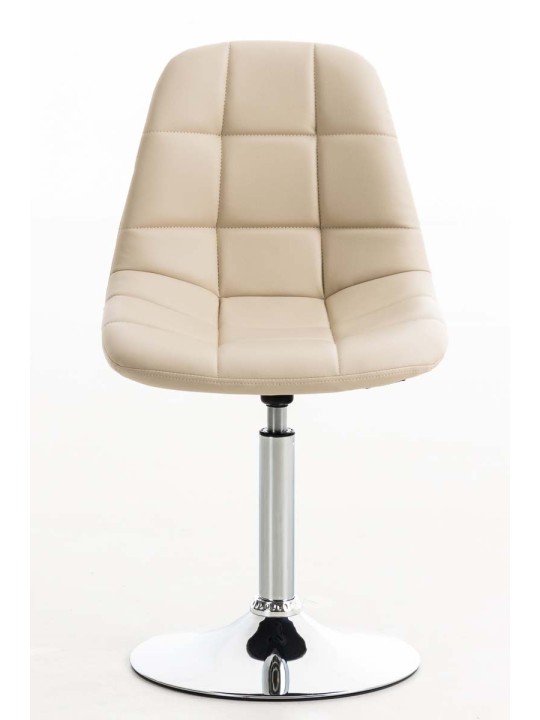 Silla Emil símil piel, crema