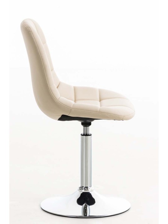 Silla Emil símil piel, crema