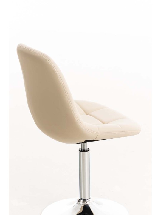 Silla Emil símil piel, crema