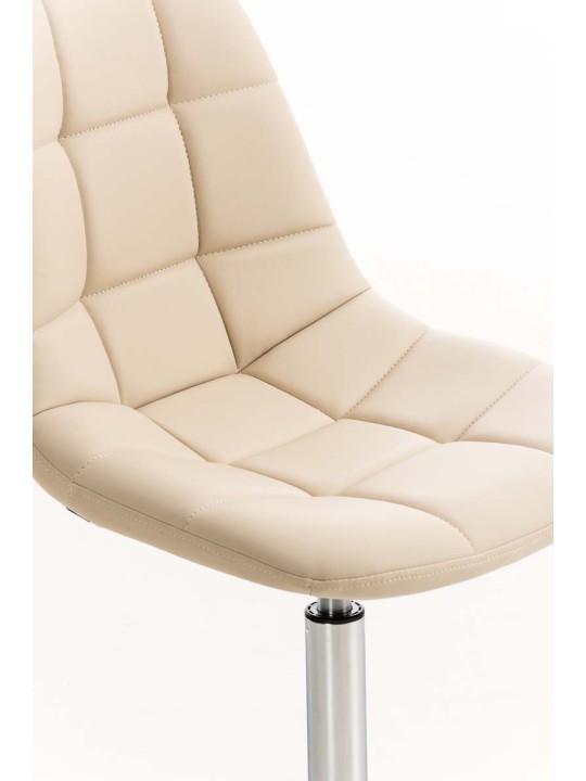 Silla Emil símil piel, crema