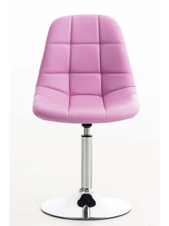 Silla Emil símil piel, rosa