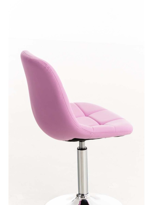 Silla Emil símil piel, rosa