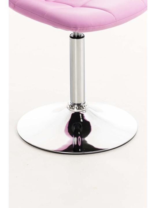 Silla Emil símil piel, rosa