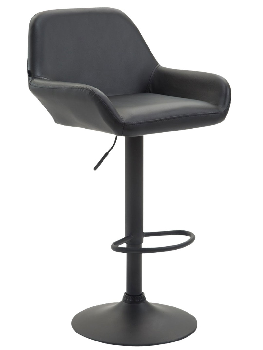 Taburete de bar Braga piel sintética B, negro