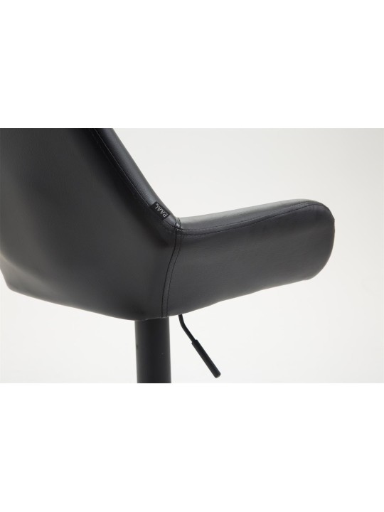 Taburete de bar Braga piel sintética B, negro