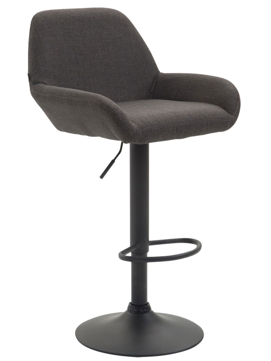 Taburete de bar Braga tela B, gris oscuro