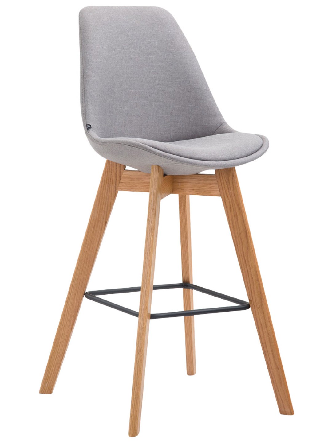 Taburete de bar Metz tela Natura, gris