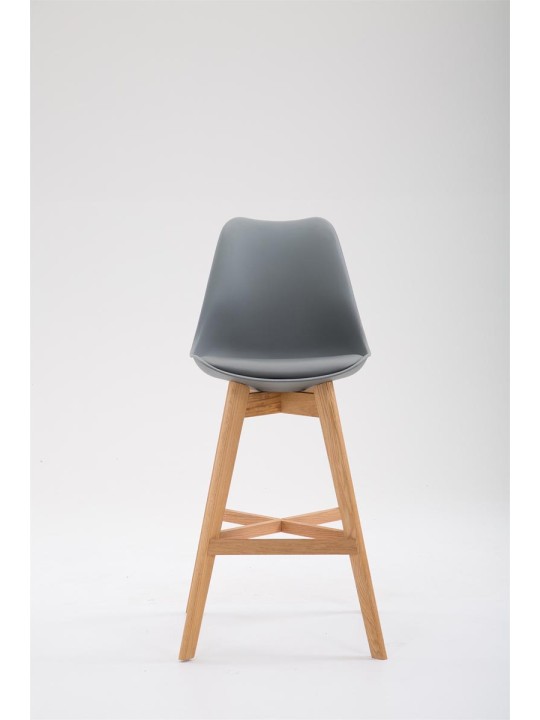 Taburete de bar Cannes plástico Natura, gris