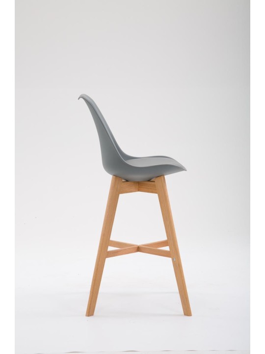 Taburete de bar Cannes plástico Natura, gris