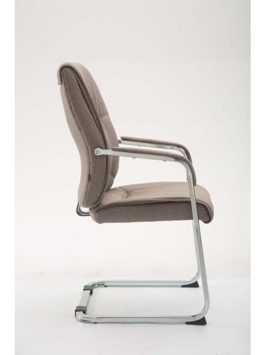 Silla de visita XL tela Anubis, taupe