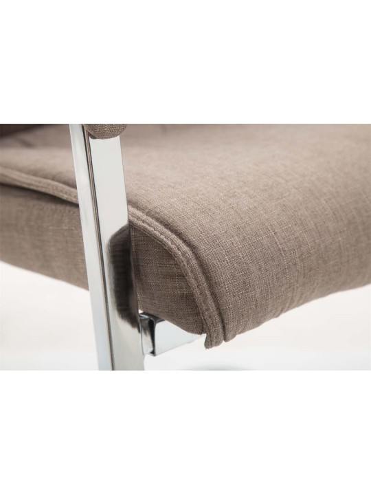 Silla de visita XL tela Anubis, taupe